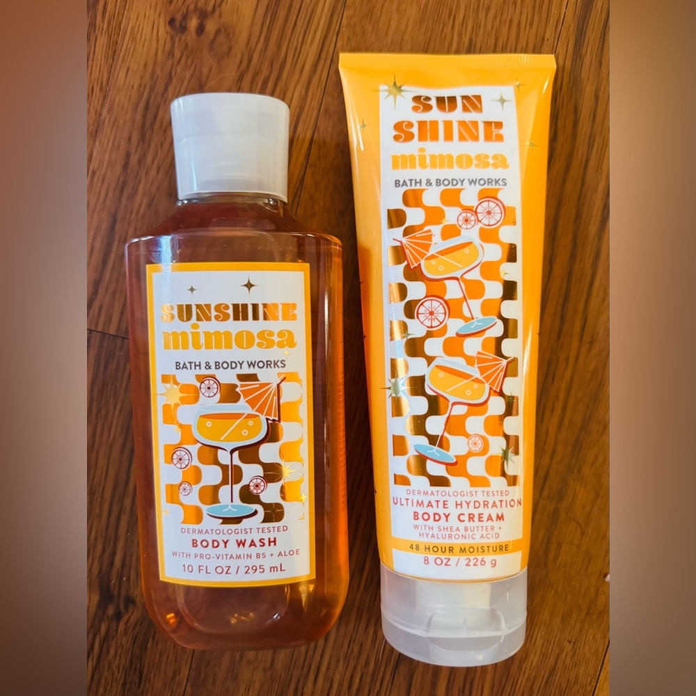 Bath & Body Works Sunshine Mimosa Body Wash and Lotion set Brand New